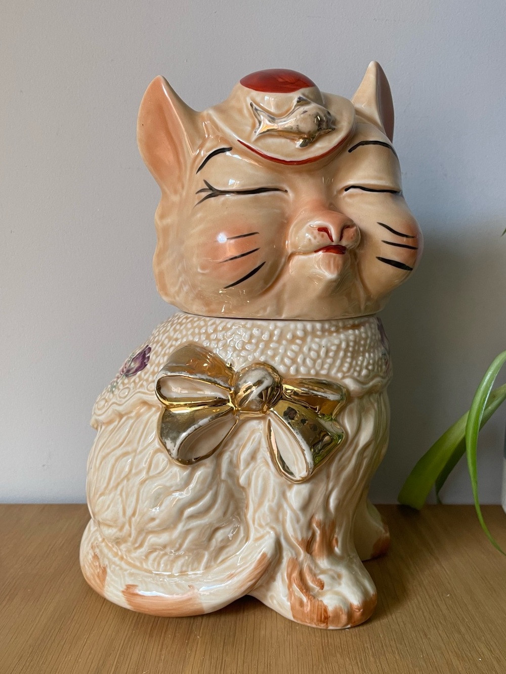 Vintage 1940s Puss 'n Boots Cat Cookie Jar